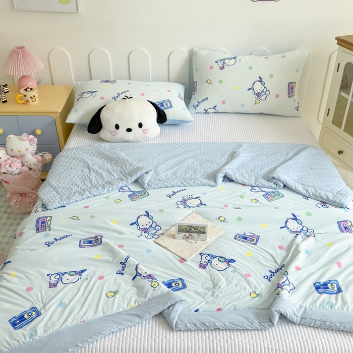 91家纺网 家纺一手货源 找家纺 花满路 2026新款儿童有氨凉感丝夏被夏凉被空调被 跳跳帕恰狗