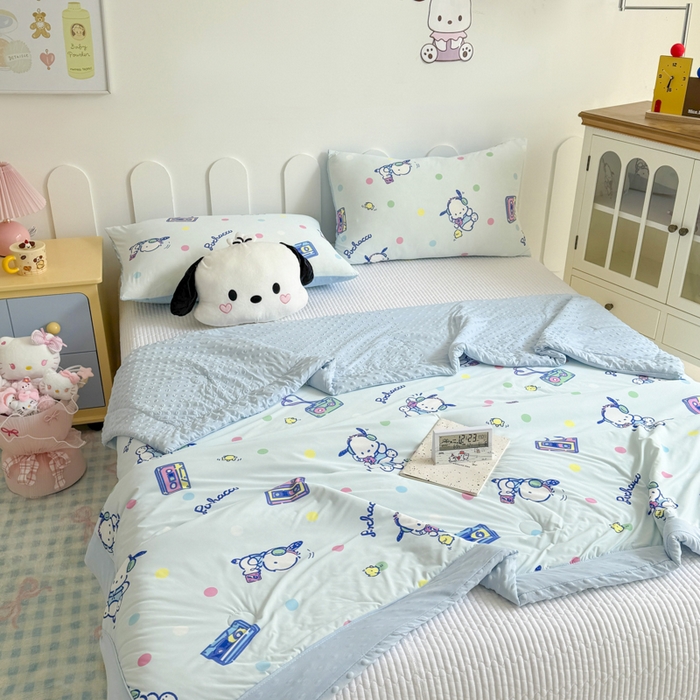 91家纺网 家纺一手货源 找家纺 花满路 2026新款儿童有氨凉感丝夏被夏凉被空调被 跳跳帕恰狗