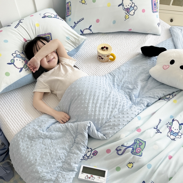 91家纺网 家纺一手货源 找家纺 花满路 2026新款儿童有氨凉感丝夏被夏凉被空调被 跳跳帕恰狗