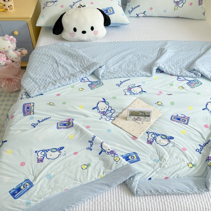 91家纺网 家纺一手货源 找家纺 花满路 2026新款儿童有氨凉感丝夏被夏凉被空调被 跳跳帕恰狗