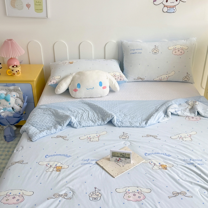 91家纺网 家纺一手货源 找家纺 花满路 2026新款儿童有氨凉感丝夏被夏凉被空调被 童话大耳狗