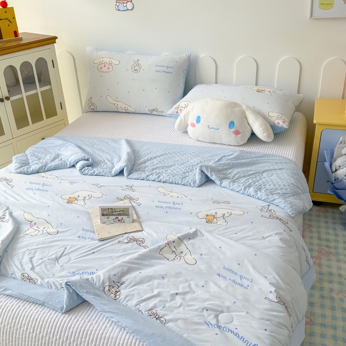 91家纺网 家纺一手货源 找家纺 花满路 2026新款儿童有氨凉感丝夏被夏凉被空调被 童话大耳狗