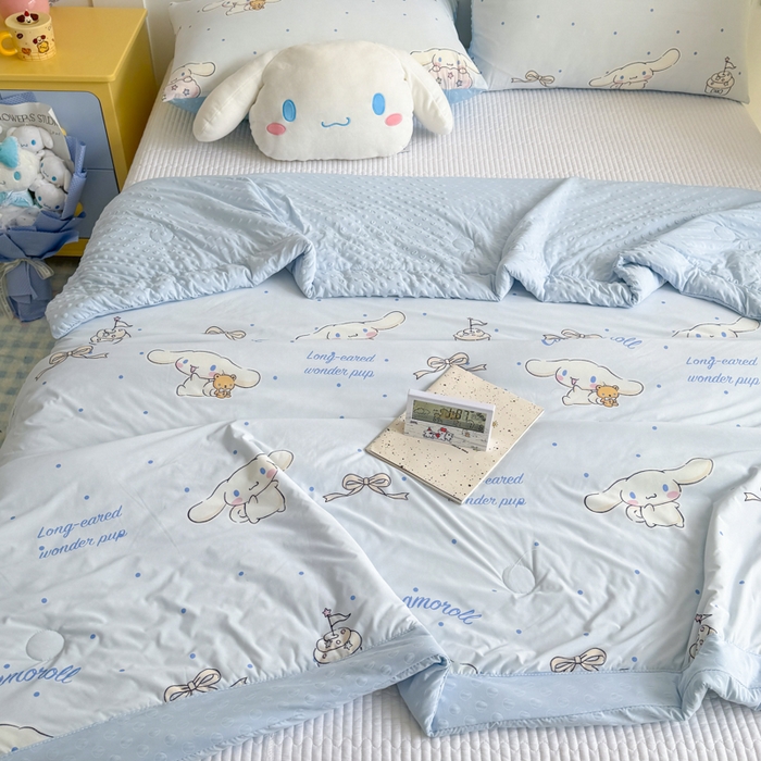 91家纺网 家纺一手货源 找家纺 花满路 2026新款儿童有氨凉感丝夏被夏凉被空调被 童话大耳狗