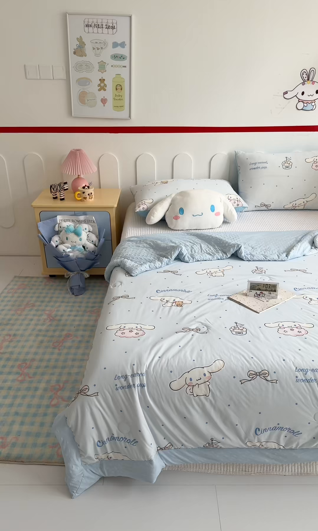 91家纺网 家纺一手货源 找家纺 花满路 2026新款儿童有氨凉感丝夏被夏凉被空调被 童话大耳狗