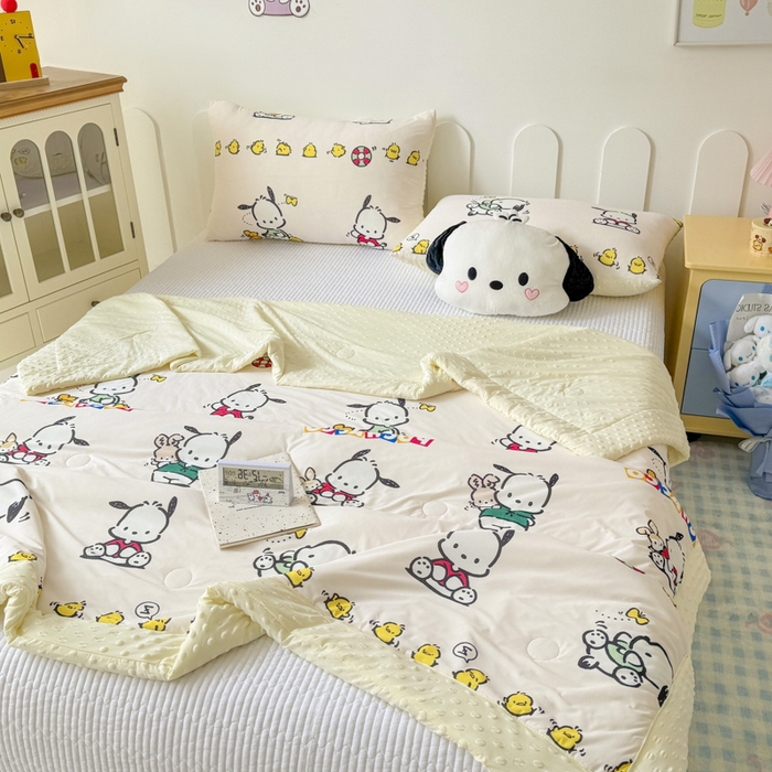 91家纺网 家纺一手货源 找家纺 花满路 2026新款儿童有氨凉感丝夏被夏凉被空调被 阳光帕恰狗