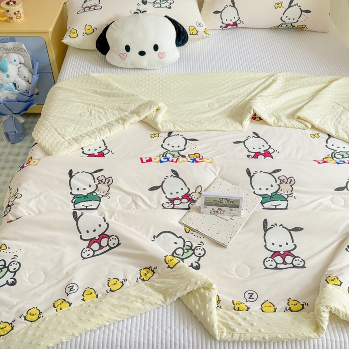 91家纺网 家纺一手货源 找家纺 花满路 2026新款儿童有氨凉感丝夏被夏凉被空调被 阳光帕恰狗