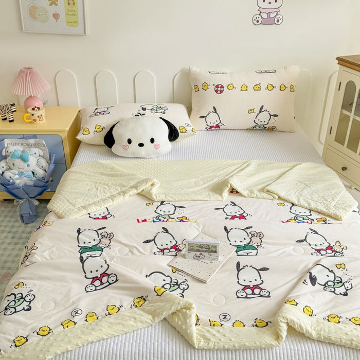 91家纺网 家纺一手货源 找家纺 花满路 2026新款儿童有氨凉感丝夏被夏凉被空调被 阳光帕恰狗