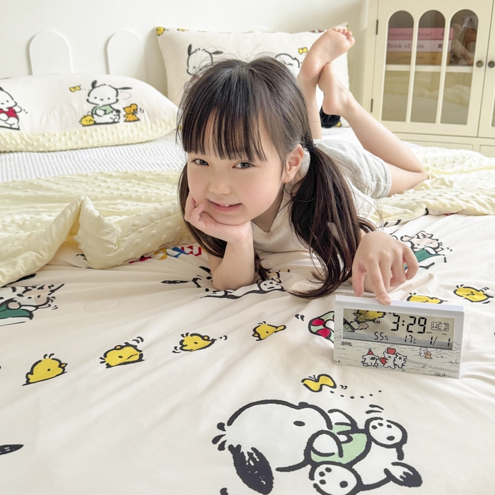 91家纺网 家纺一手货源 找家纺 花满路 2026新款儿童有氨凉感丝夏被夏凉被空调被 阳光帕恰狗