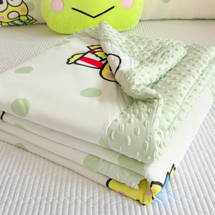 花满路 2026新款儿童有氨凉感丝夏被夏凉被空调被 圆圆大眼蛙