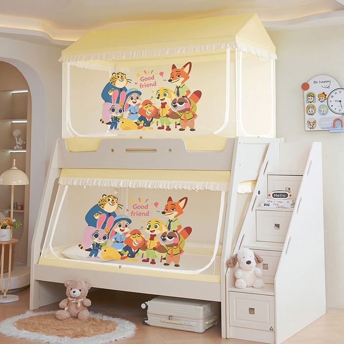 91家纺网 家纺一手货源 找家纺 （总）安金蚊帐 2026新款子母印花房顶蚊帐 铁艺宽高伸缩支架