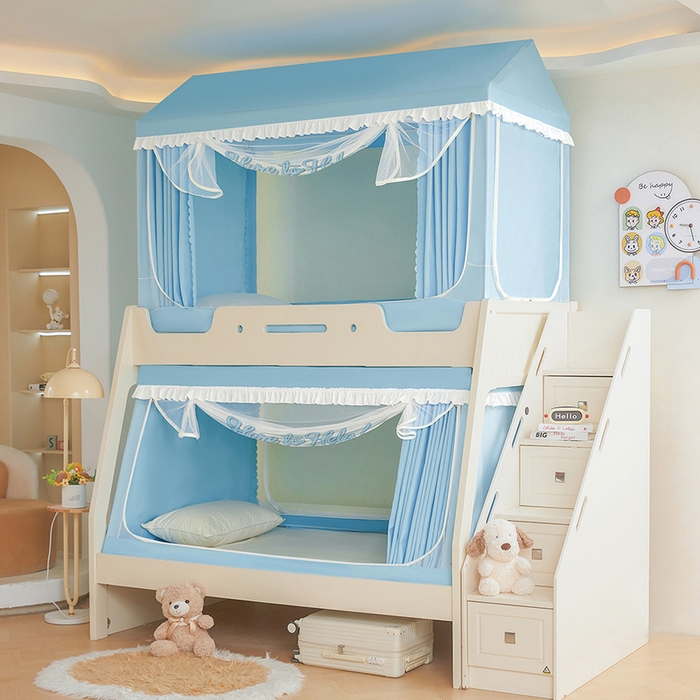 91家纺网 家纺一手货源 找家纺 安金蚊帐 2026新款子母印花房顶蚊帐 铁艺宽高伸缩支架 汪汪队