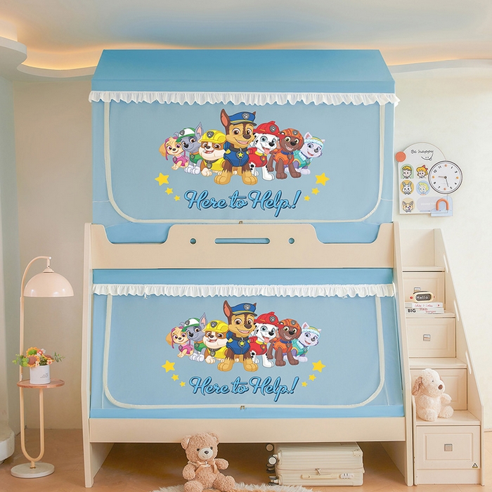 安金蚊帐 2026新款子母印花房顶蚊帐 铁艺宽高伸缩支架 汪汪队