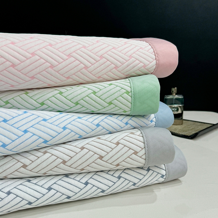 （总）源舍家纺 2026新款爆款饼干花韩国豆豆A类凉席可机洗床笠款