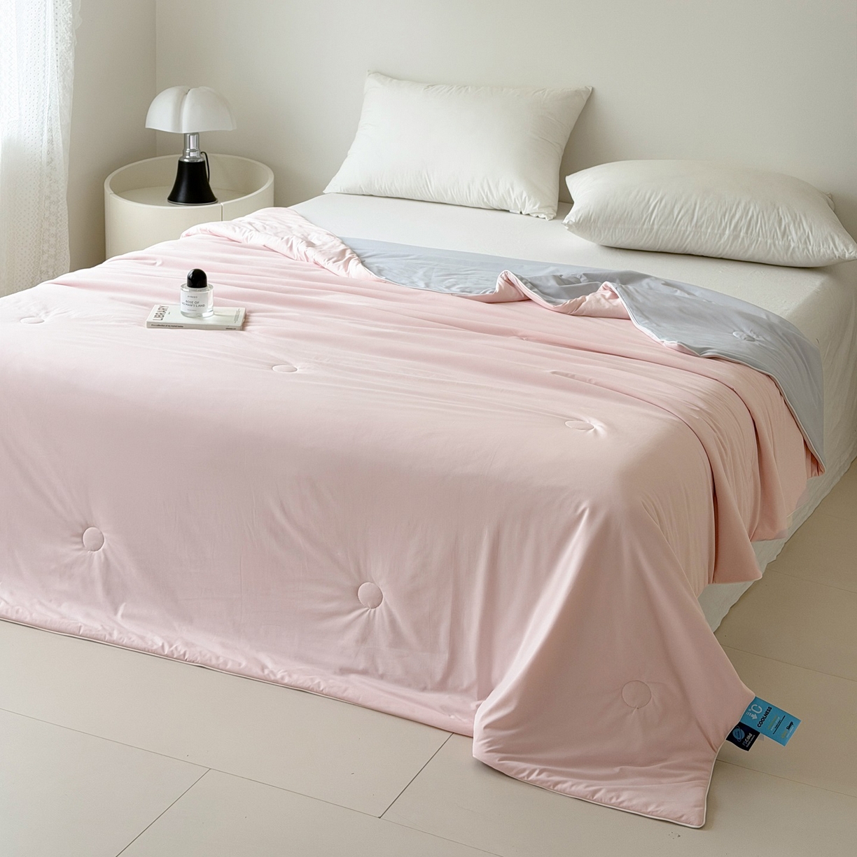 朵希曼 2026新款锦氨纯色凉感夏被夏凉被空调被 燕麦粉-月灰