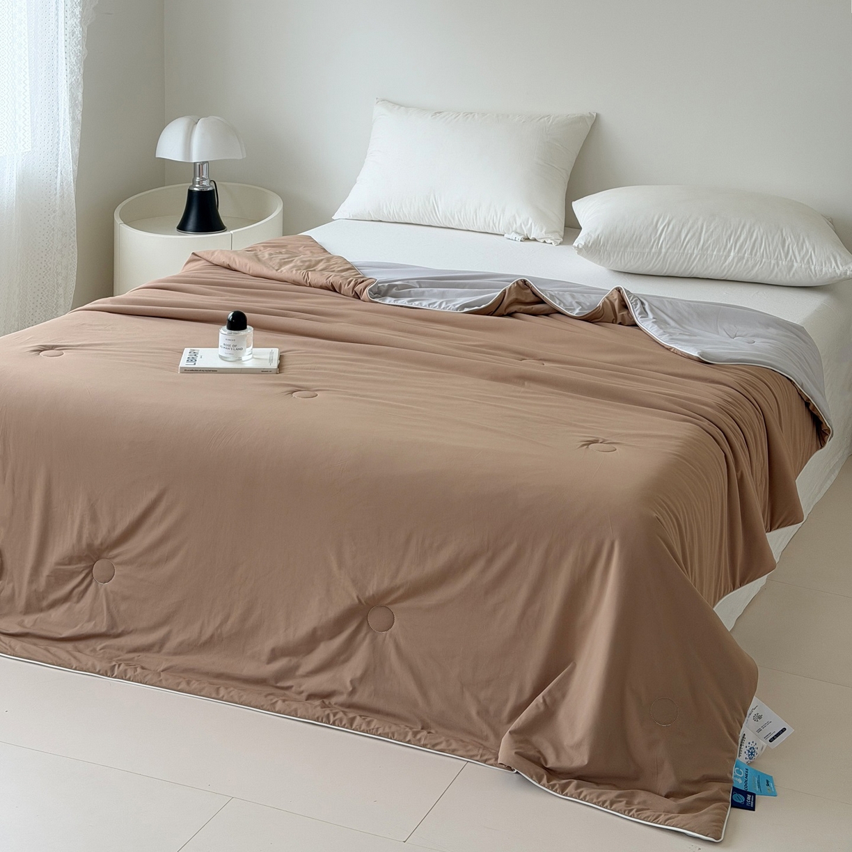 朵希曼 2026新款锦氨纯色凉感夏被夏凉被空调被 奈斯咖-胚芽灰