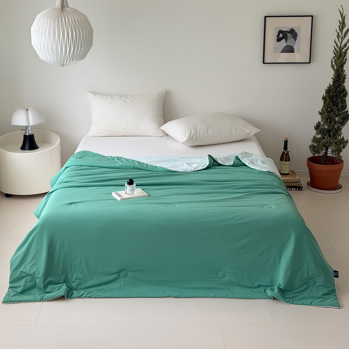 朵希曼 2026新款锦氨纯色凉感夏被夏凉被空调被 春绿-薄荷绿