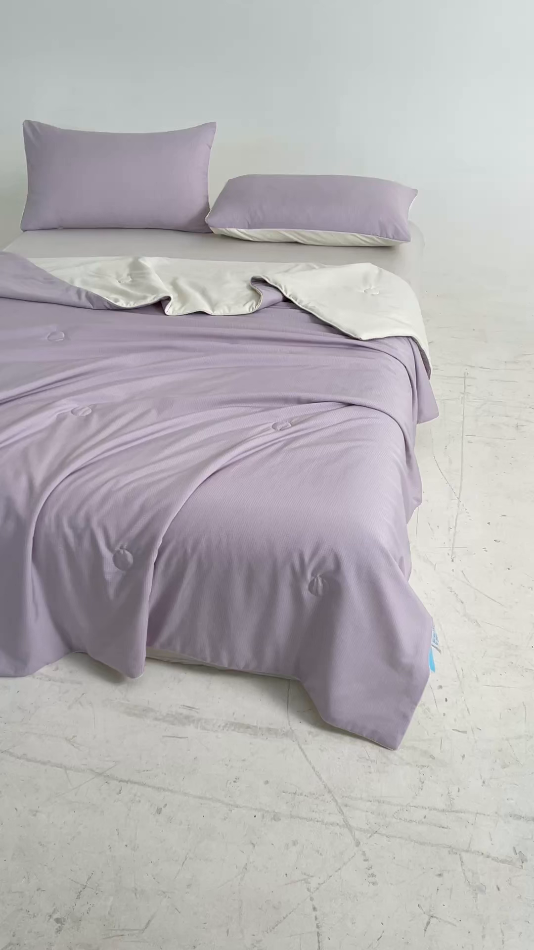 91家纺网 家纺一手货源 找家纺 景眠 2026新款华夫格凉感夏被 华夫格-香氛紫