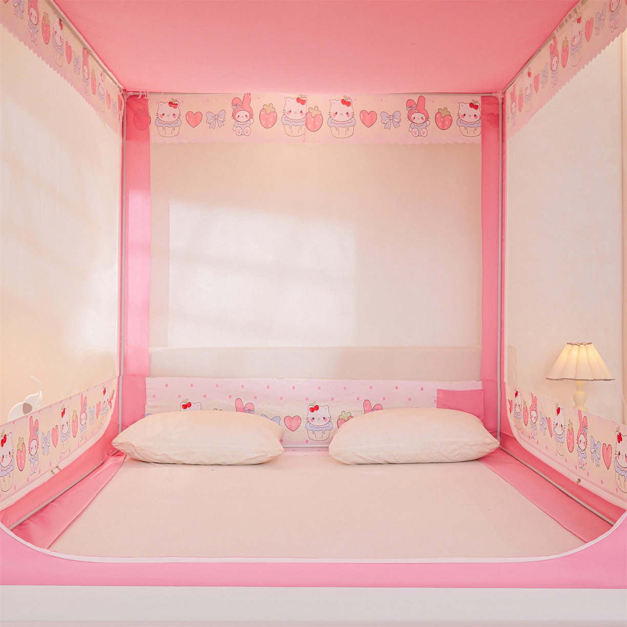 91家纺网 家纺一手货源 找家纺 （总）迪凡保罗蚊帐 2026新款2606专版卡通回底全底AB版遮光帘坐床蚊帐