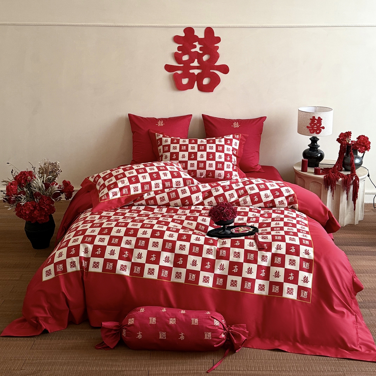 91家纺网 家纺一手货源 找家纺 （总）江涞 2026新款100S长绒棉数码印花四件套-添禧