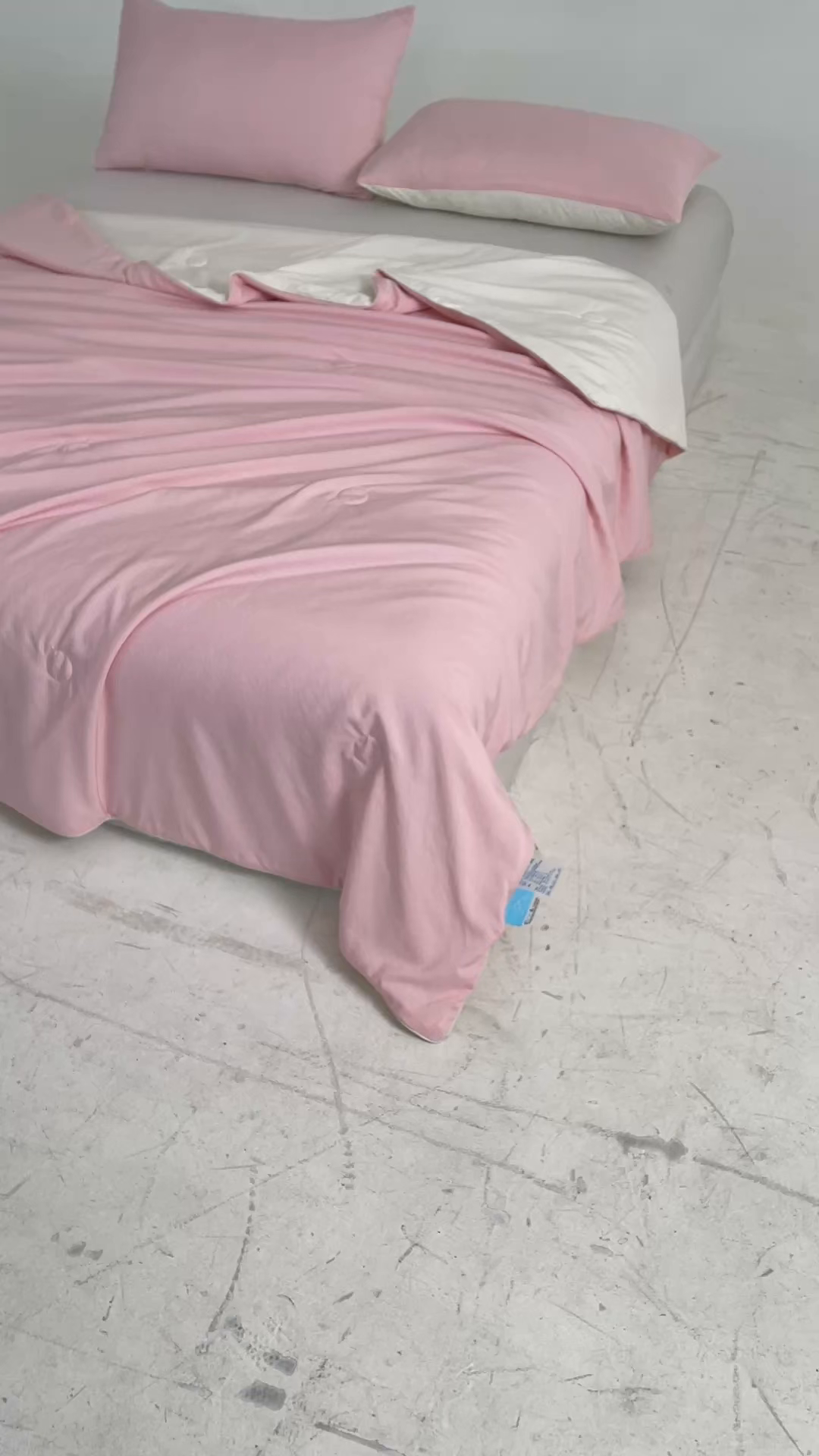 91家纺网 家纺一手货源 找家纺 景眠 2026新款华夫格凉感夏被 华夫格-樱花粉