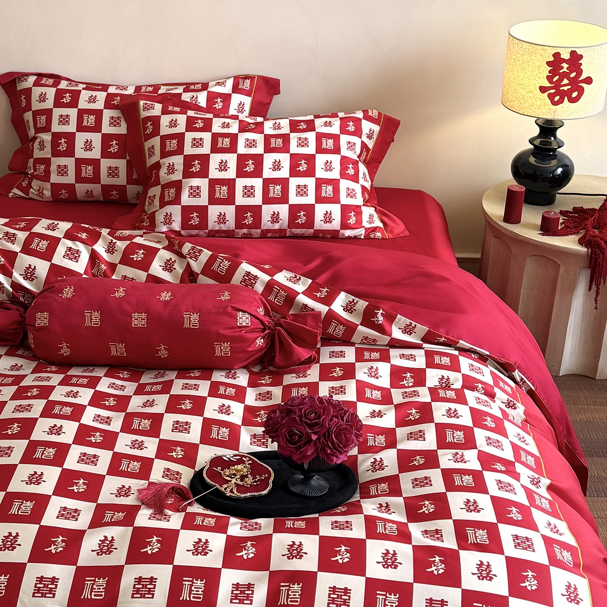 91家纺网 家纺一手货源 找家纺 （总）江涞 2026新款100S长绒棉数码印花四件套-添禧