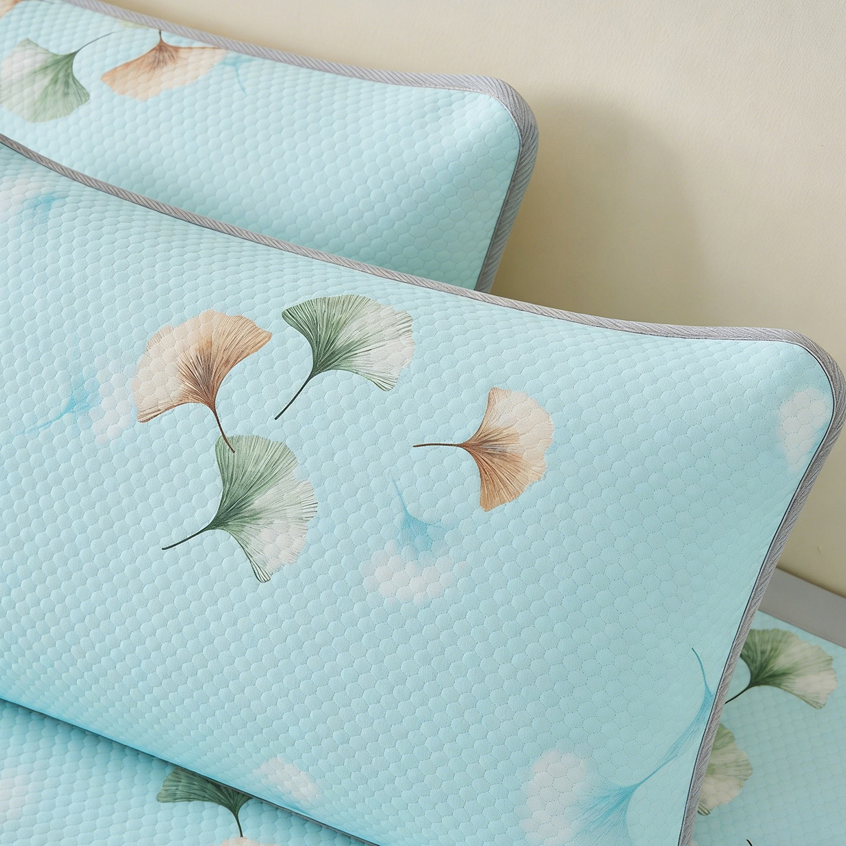 91家纺网 家纺一手货源 找家纺 奇丝雅 2026新款夏季A类卡通印花冰豆豆冰丝凉席枕套凉感家用可机洗单人学生宿舍48×74cm一只一对 叶语