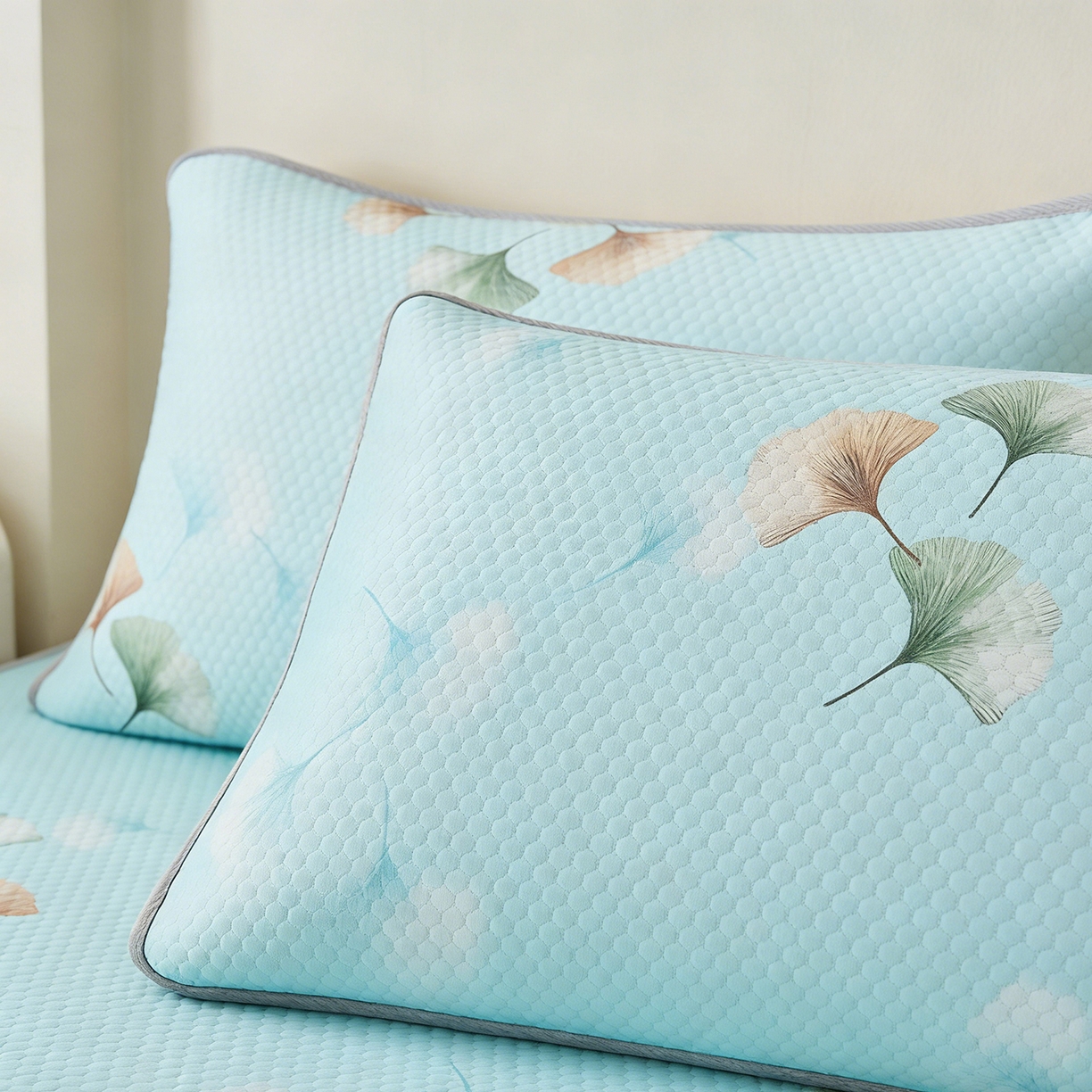 91家纺网 家纺一手货源 找家纺 奇丝雅 2026新款夏季A类卡通印花冰豆豆冰丝凉席枕套凉感家用可机洗单人学生宿舍48×74cm一只一对 叶语