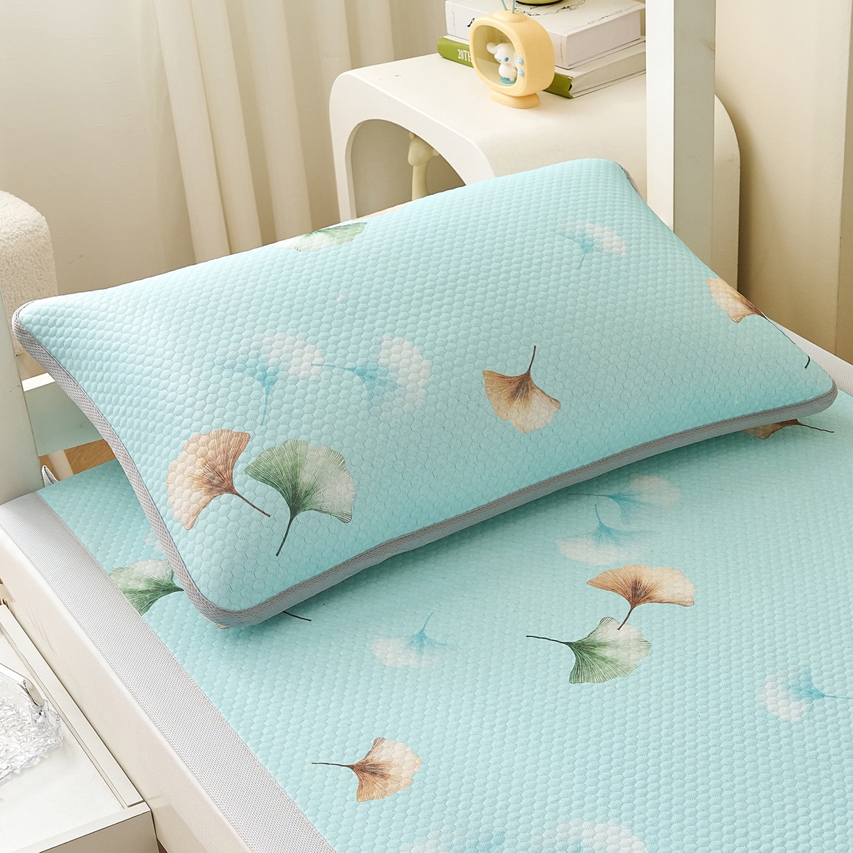 91家纺网 家纺一手货源 找家纺 奇丝雅 2026新款夏季A类卡通印花冰豆豆冰丝凉席枕套凉感家用可机洗单人学生宿舍48×74cm一只一对 叶语