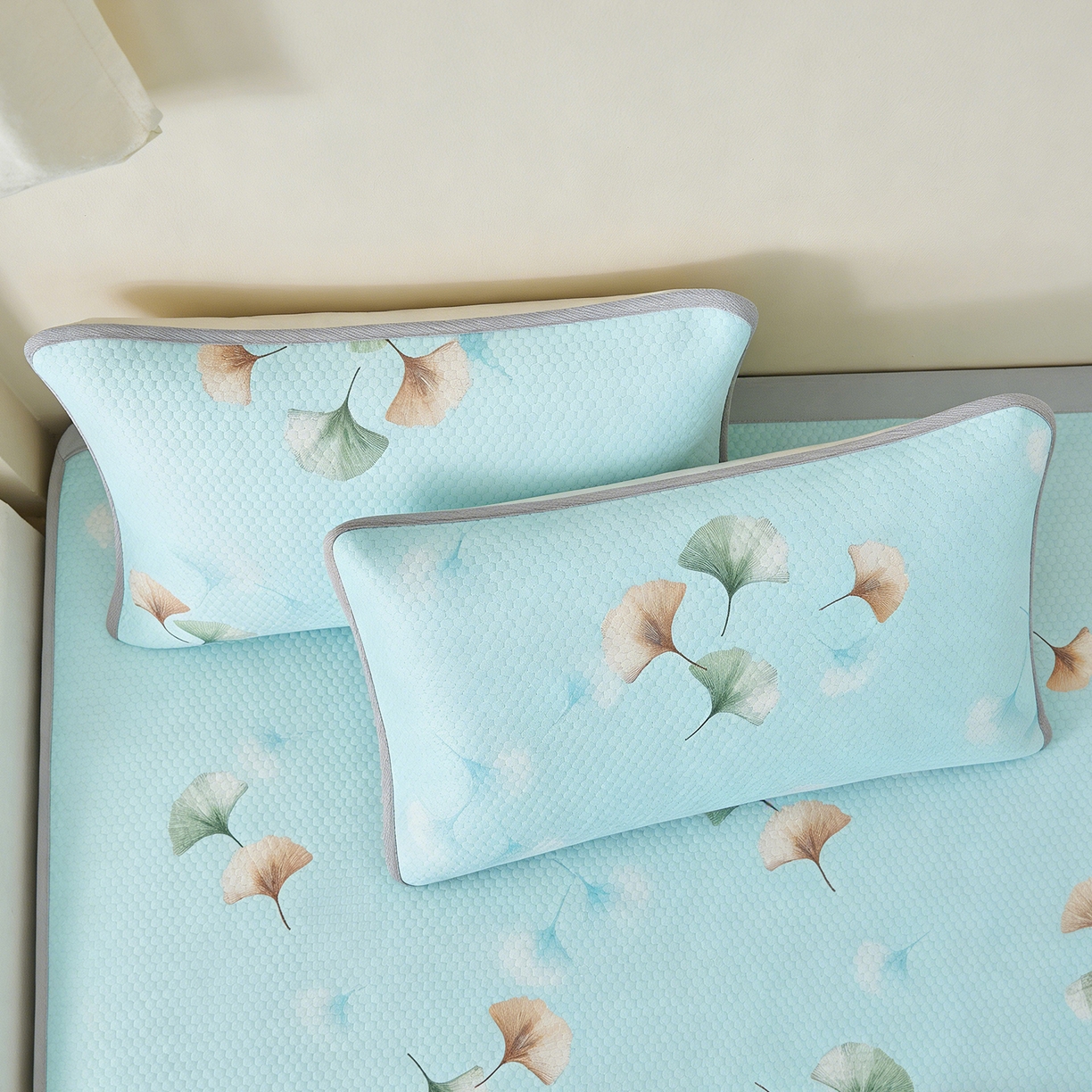 91家纺网 家纺一手货源 找家纺 奇丝雅 2026新款夏季A类卡通印花冰豆豆冰丝凉席枕套凉感家用可机洗单人学生宿舍48×74cm一只一对 叶语