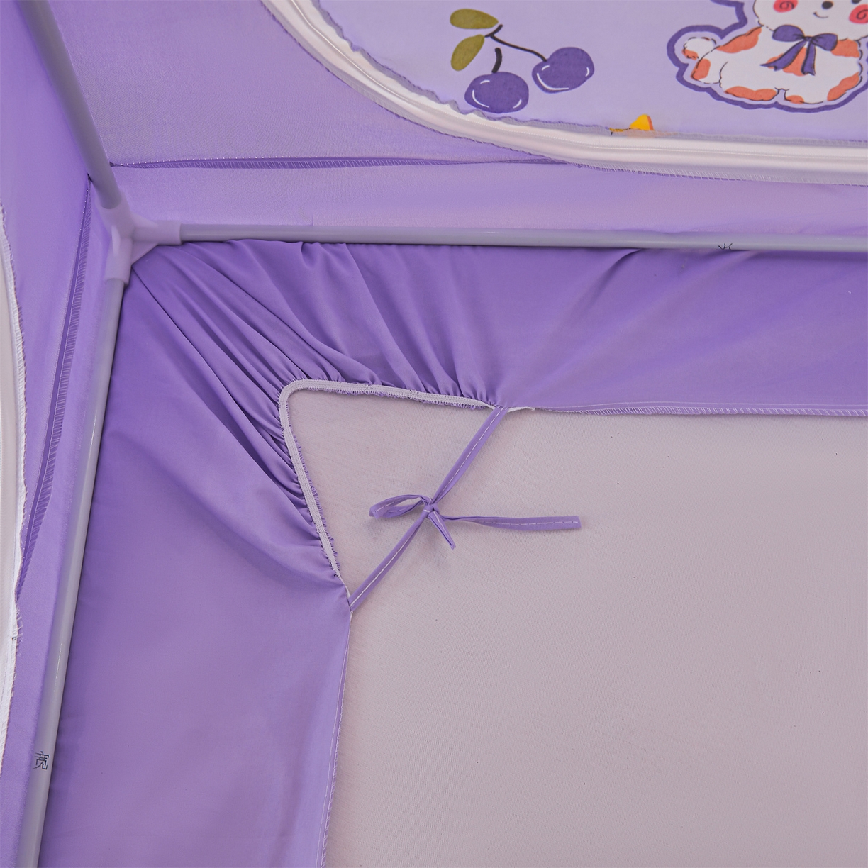 91家纺网 家纺一手货源 找家纺 迪凡保罗蚊帐 2026新款2606专版卡通回底全底AB版遮光帘坐床蚊帐 萌萌狗-无床帘