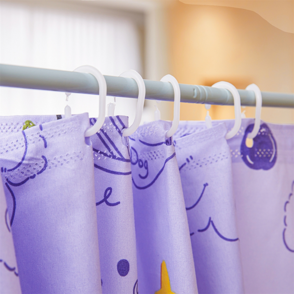 91家纺网 家纺一手货源 找家纺 迪凡保罗蚊帐 2026新款2606专版卡通回底全底AB版遮光帘坐床蚊帐 萌萌狗-带床帘