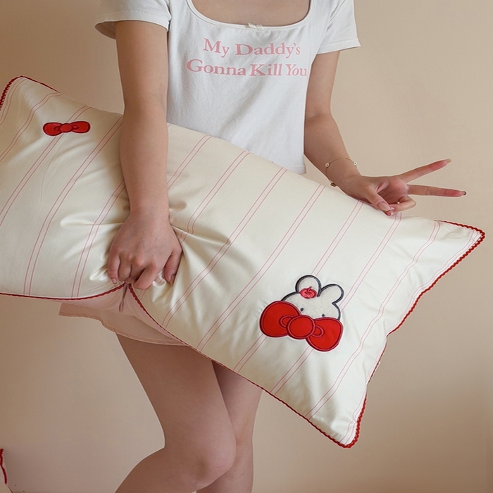 91家纺网 家纺一手货源 找家纺 桔子家纺 2026新款100s全棉快乐系列四件套 快乐小兔