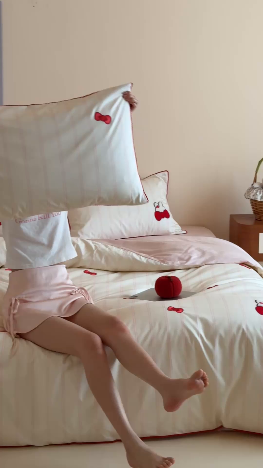 91家纺网 家纺一手货源 找家纺 桔子家纺 2026新款100s全棉快乐系列四件套 快乐小兔