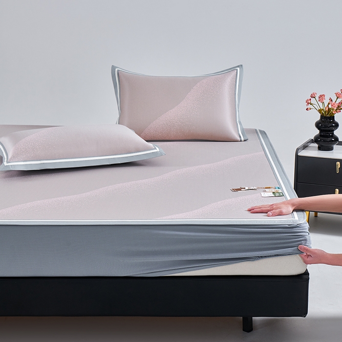 91家纺网 家纺一手货源 找家纺 小牛席业 2025新款经典款薄荷清香-双面席系列（纯藤席面））凉席藤席冰藤席竹席空调席草席冰丝席豆豆席乳胶席三 薄荷清香席-黄藤