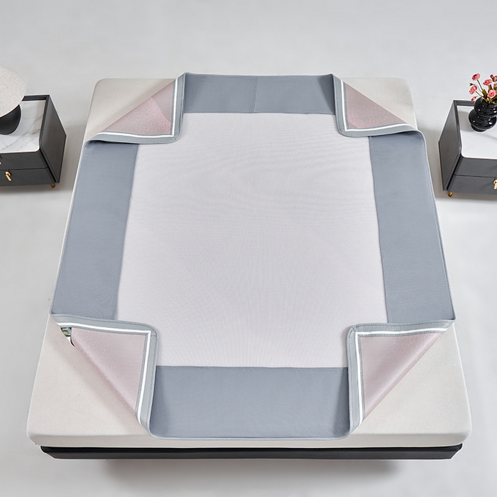 91家纺网 家纺一手货源 找家纺 小牛席业 2026新款星空凉感冰丝席席子凉席-床笠款 粉色