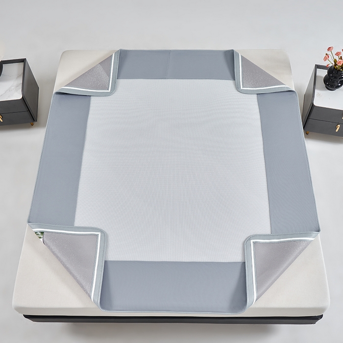 91家纺网 家纺一手货源 找家纺 小牛席业 2026新款星空凉感冰丝席席子凉席-床笠款 灰色