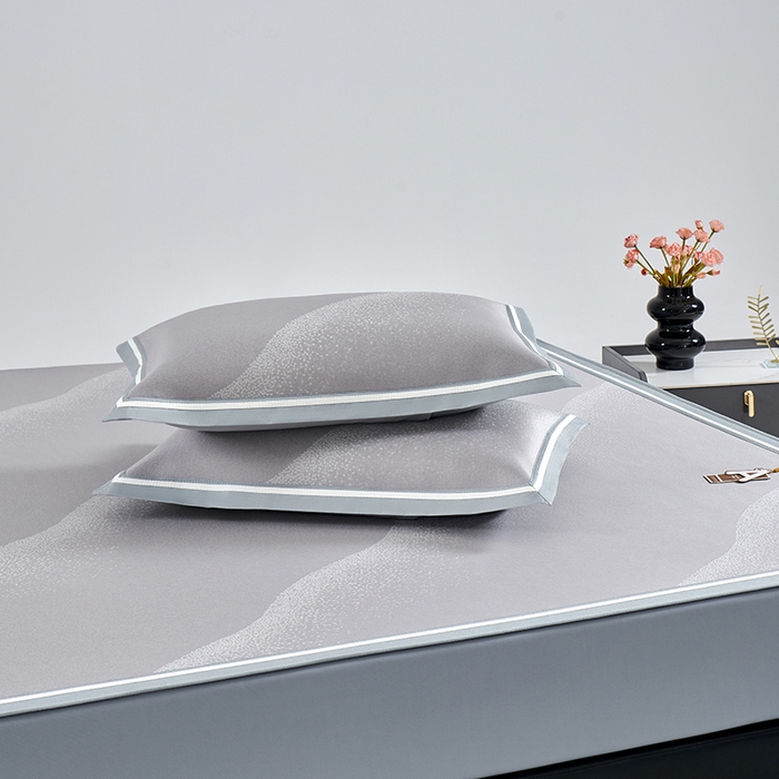 91家纺网 家纺一手货源 找家纺 小牛席业 2026新款星空凉感冰丝席席子凉席-床笠款 灰色