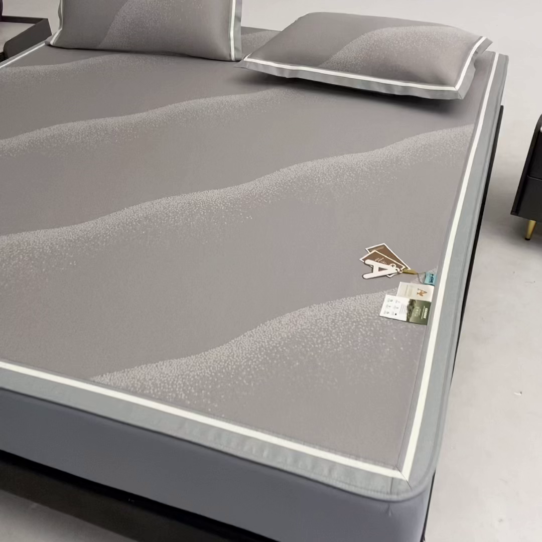 91家纺网 家纺一手货源 找家纺 小牛席业 2026新款星空凉感冰丝席席子凉席-床笠款 灰色