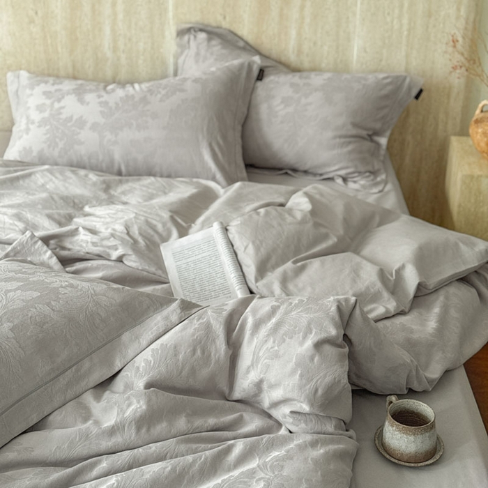 91家纺网 家纺一手货源 找家纺 （总）奈萝家纺 2026新款长绒棉纯棉水洗全棉浮雕提花四件套