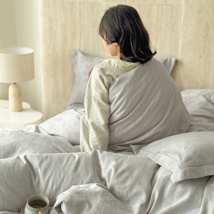 91家纺网 家纺一手货源 找家纺 （总）奈萝家纺 2026新款长绒棉纯棉水洗全棉浮雕提花四件套