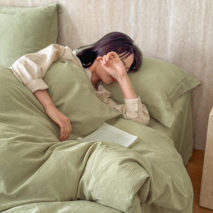 91家纺网 家纺一手货源 找家纺 奈萝家纺 2026新款长绒棉纯棉水洗全棉浮雕提花四件套 悠丽