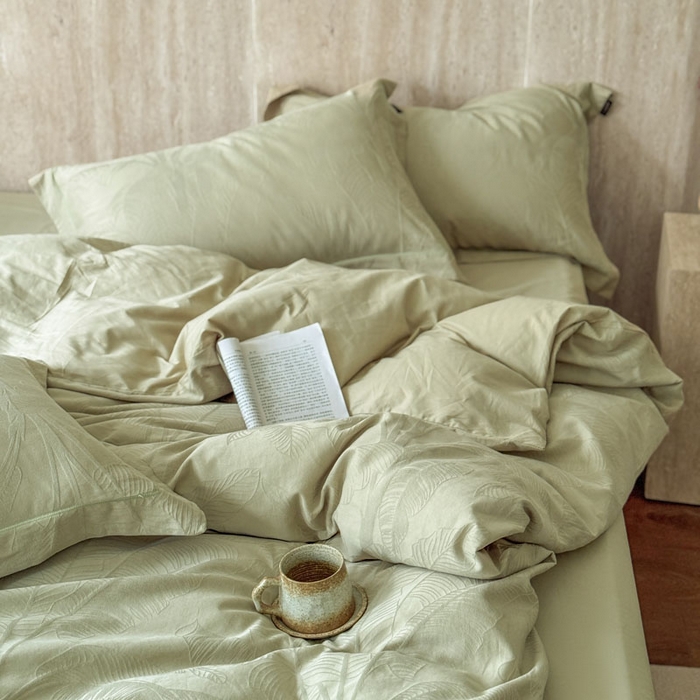 91家纺网 家纺一手货源 找家纺 奈萝家纺 2026新款长绒棉纯棉水洗全棉浮雕提花四件套 悠丽