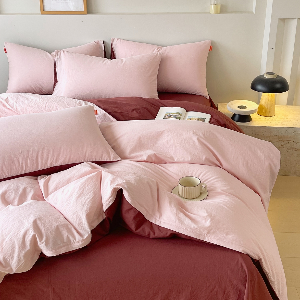 91家纺网 家纺一手货源 找家纺 （总）春皖家纺 2026春夏新款双拼全棉纯棉水洗棉四件套