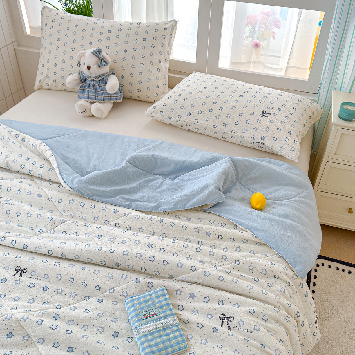 91家纺网 家纺一手货源 找家纺 （总）弗苓家纺 2026新款A类云感有氧双层纱夏被夏凉被