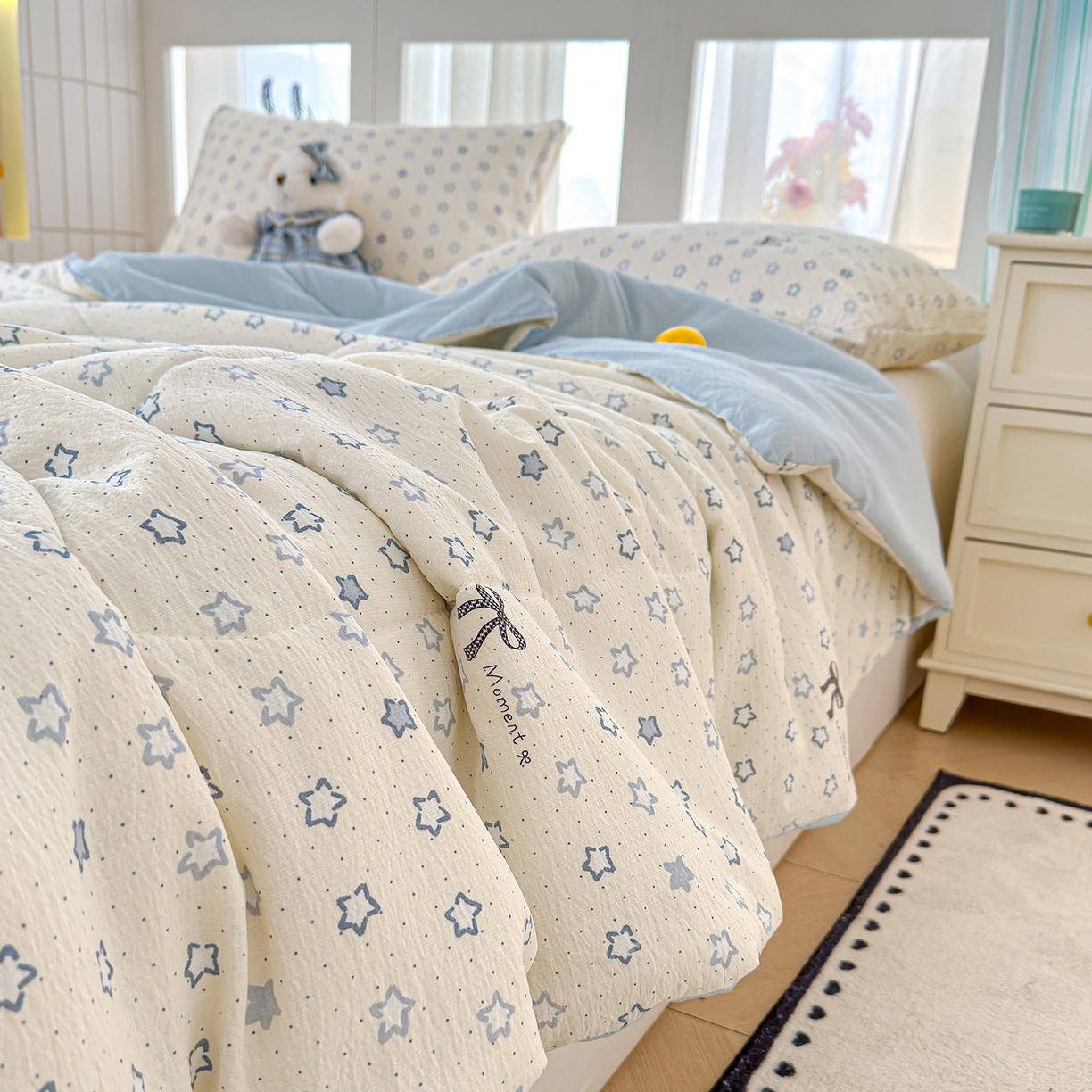 91家纺网 家纺一手货源 找家纺 （总）弗苓家纺 2026新款A类云感有氧双层纱夏被夏凉被