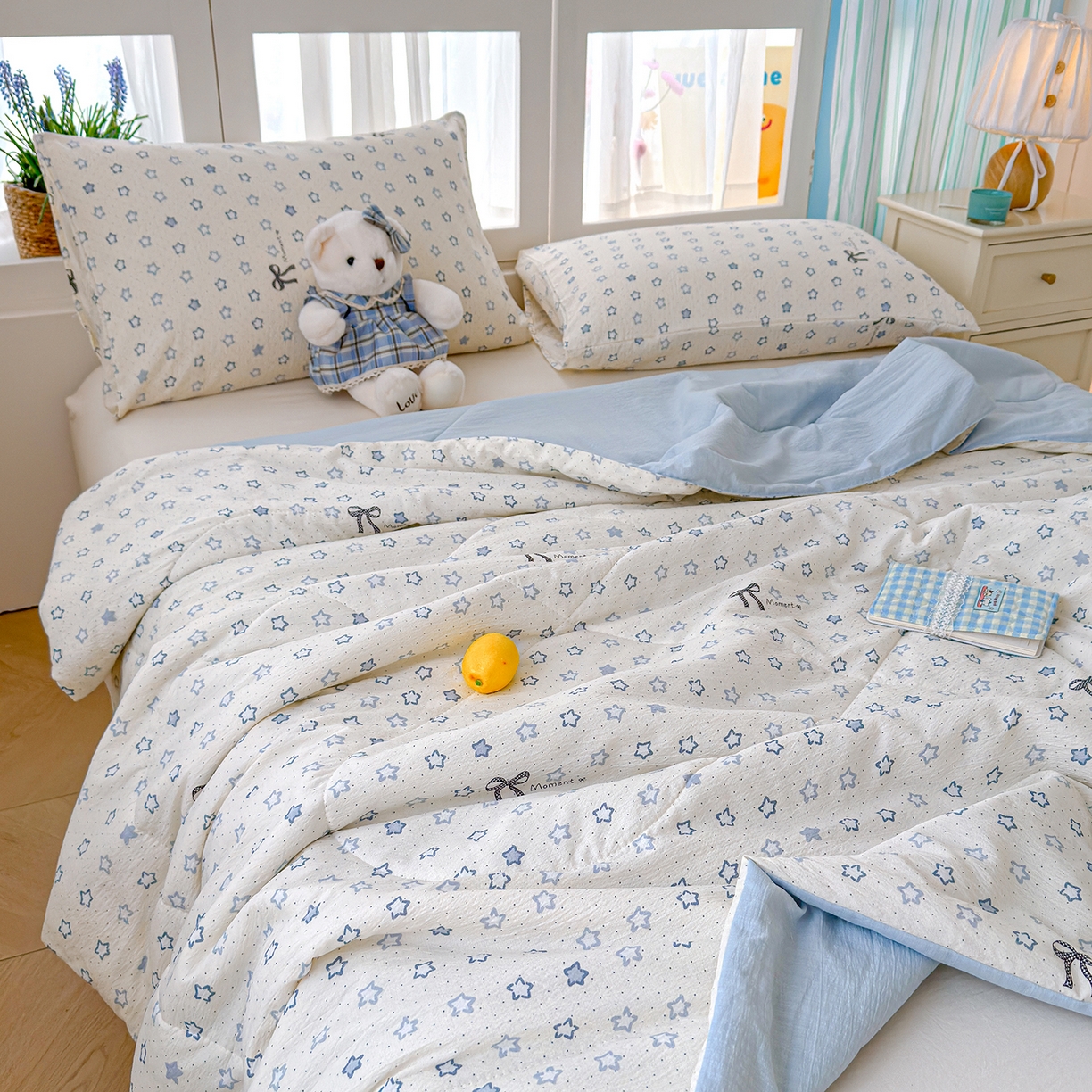 91家纺网 家纺一手货源 找家纺 （总）弗苓家纺 2026新款A类云感有氧双层纱夏被夏凉被