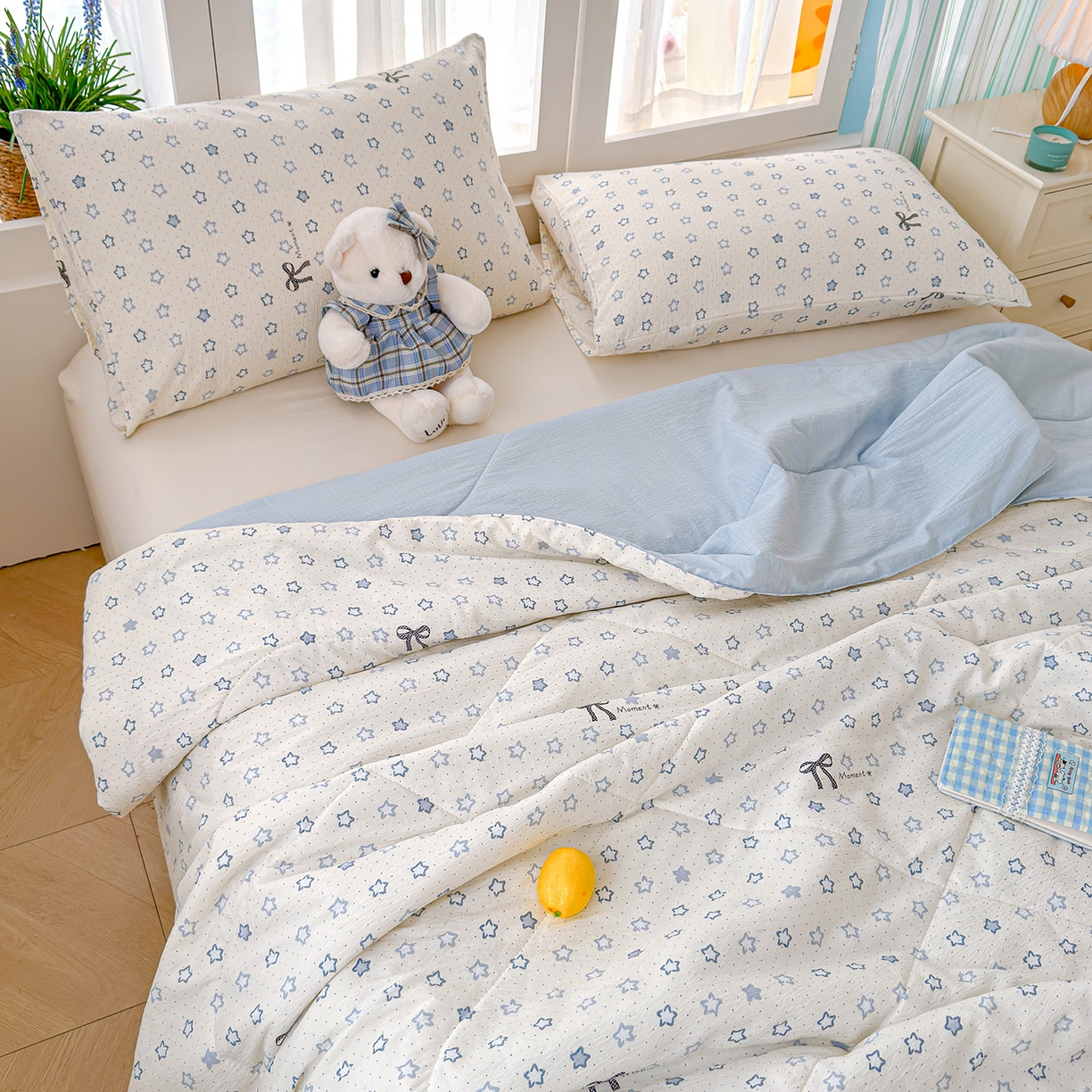 91家纺网 家纺一手货源 找家纺 （总）弗苓家纺 2026新款A类云感有氧双层纱夏被夏凉被