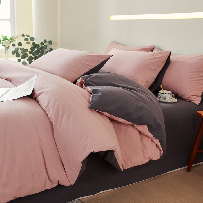 91家纺网 家纺一手货源 找家纺 （总）春皖家纺 2026春夏新款双拼全棉纯棉水洗棉四件套