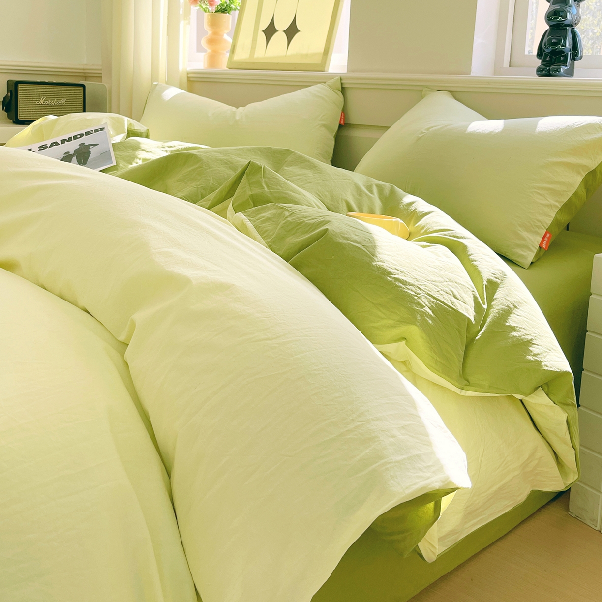 91家纺网 家纺一手货源 找家纺 （总）春皖家纺 2026春夏新款双拼全棉纯棉水洗棉四件套