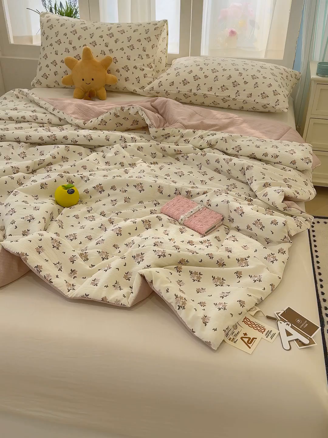 91家纺网 家纺一手货源 找家纺 弗苓家纺 2026新款A类云感有氧双层纱夏被夏凉被 苏瑾